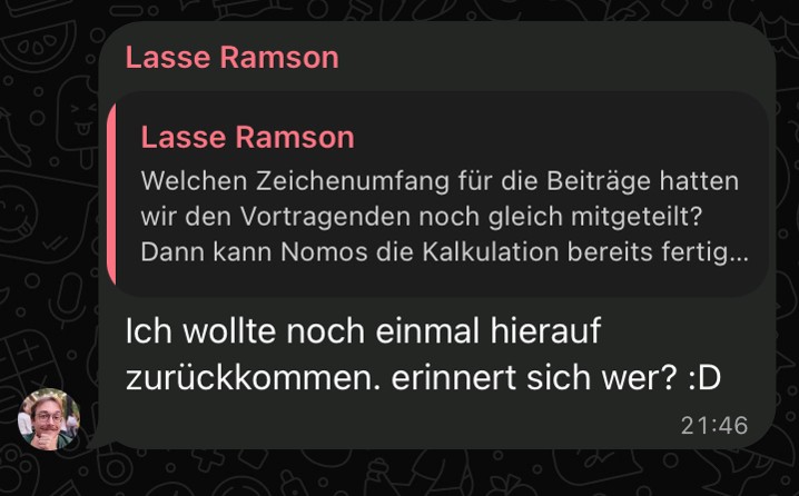 Sreenshot: Lasse Ramson hakt nochmal wegen des Zeichenumfgangs nach
